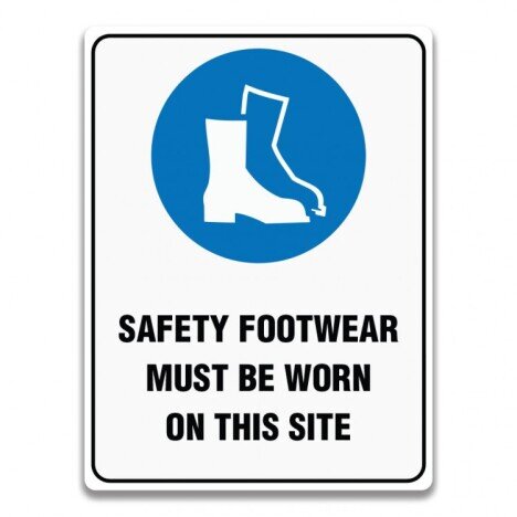 SAFETY FOOTWEAR MUST BE WORN IN THIS SITE SIGN